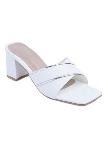 Image of Creattoes Women's Fashion Block Heel Sandals - Stylish & Comfortable Slip-On Heels - CR01