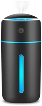 （01:00時点） 【2025新登場】 加湿器 卓上 小型 Type-C充電式 卓上加湿器 除菌 大容量350ML 超音波式 次亜塩素酸水対応 静音 持ち運び便利 軽量 コンパクト コードレス 2段階ミスト 7色LEDライト 乾燥対策 花粉対策 水漏れ防止 長時間運転 自動停止機能 オフィス 子供部屋 寝室 車載 家庭用 (ブラック)