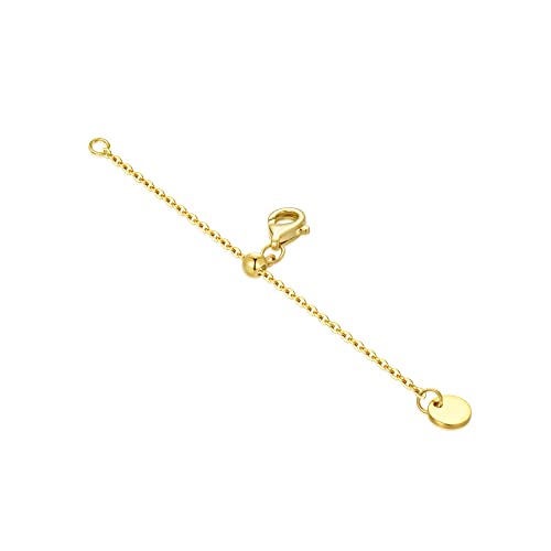 Image of 10k 14k Real Gold 1 inch /1.5 inch /2 inch /2.5 inch /3 inch /4 inch /5 inch Necklace Extender, Necklace Bracelet Extender Chain, Durable Gold Extender Chain, Adjustable Extension Chain for Necklace Bracelet Anklet