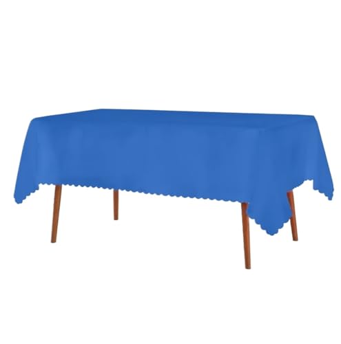JCXIOC Manteles Mantel de Comedor Rectangular, Mantel de poliéster, Color sólido, Festival, Hotel, Banquete, decoración de Mesa de Fiesta de Boda(Blue)