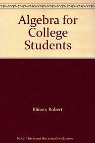 Hardcover Algebra for College Students Book