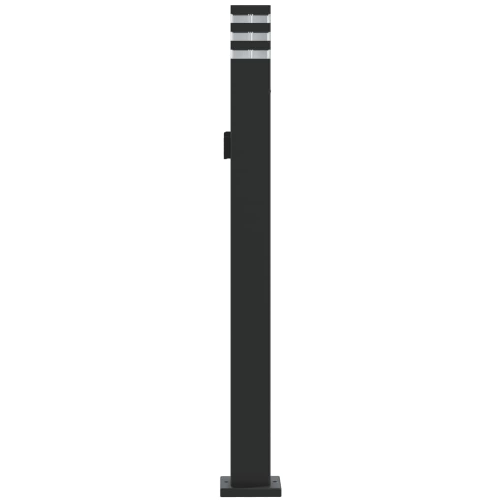 Zewnętrzna lampa podłogowa z wtyczką, czarne aluminium 110 cm
