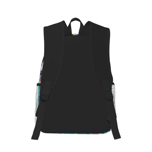 BREAUX Colored Jellyfish Print Lightweight And Comfortable Duffel Bag, Casual Daypack, Multipurpose Backpack3