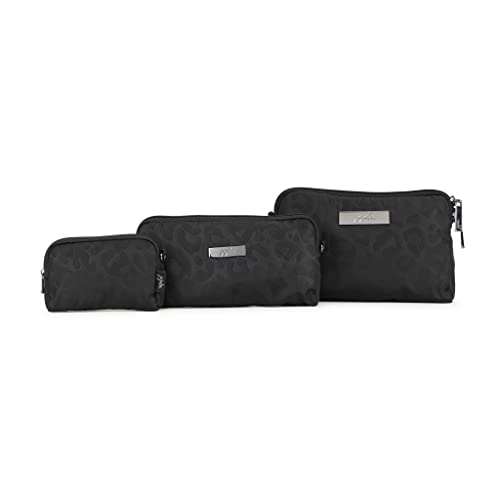 Image of JuJuBe Be Set Pouches for Organization, Pretty Travel Toiletry Bag Set for Women, Stylish Party Clutch, Makeup Pouch Bag, Wristlet or Handbag, Diaper Bag Organization Pouches, Black Catwalk