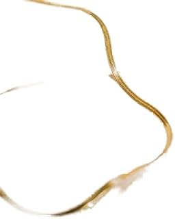 خلخال ضهر حية - مقاس 22 سم مع 5 سم سلسلة تطويل بالقلب - عرض 4 مم IN