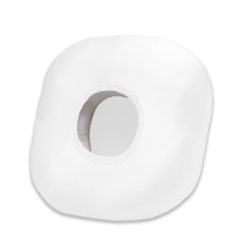 Image of Ear Piercing Pillow for Side Sleepers with Ear Hole, Donut Pillow for Ear with Silky Pillowcase for CNH and Ear Pain Inflammation Pressure Sores Piercing, Ear Guard Pillow (White)