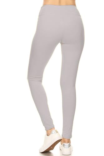 Image of Leggings Depot High Waisted Leggings for Women Buttery Smooth & Soft Women's Solid Yoga - Reg, Plus, 1X3X, 3X5X