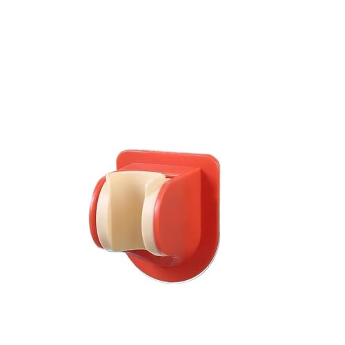 Soporte de ducha sin perforaciones, soporte para aspersor de objeto fijo, ajustable, base de ducha de baño de semillas de loto (pata de oso, naranja)