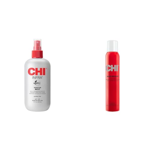 CHI Keratin Mist y Shine Infusion Spray para Cabello 12oz y 5.3oz