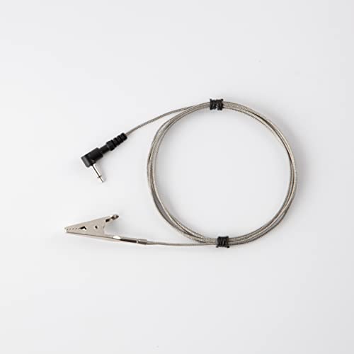 Flame Boss Grill Thermometer, High Temperature Pit Probe with 90° Plug, Silver, Contemporary Style, 6 ft. Shield, Compatible with Flame Boss 100, 200, 300 or 400 Universal or Kamado, Analog Display