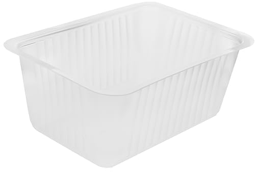 Monouso | 100 Envases plástico PP termosellable, 2000ml, Comidas Preparadas, Apto para Microondas, Bandeja para Comidas, Apto para Termosellar.