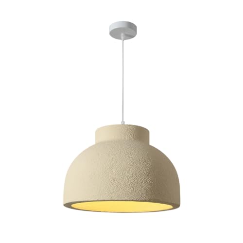 MEVZHH Lámparas Colgantes Blancas Wabi-Sabi Lámpara Colgante Crema Restaurante Lámpara Colgante Moderna Simple Lámpara de Araña Ajustable E27 Luminaria Decorativa Sala de Estar Dormitorio Cocina Isla