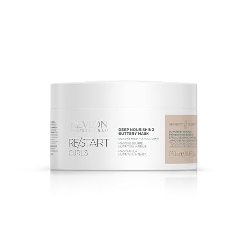 Revlon Professional RE/START Curls Deep Nourishing Buttery Mask, Mascarilla de Hidratación Intensa para Cabello Rizado y Ondulado, Define, Suaviza y Controla el Frizz, 250 ml