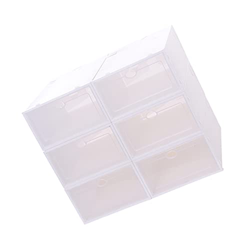 Cabilock Caja De 6 Piezas contenedor de zapatos repisa de zapatos cajas de zapatos apilables Tarjeta tapa mueble zapatero shoe storage baul almacenaje cajas organizadoras