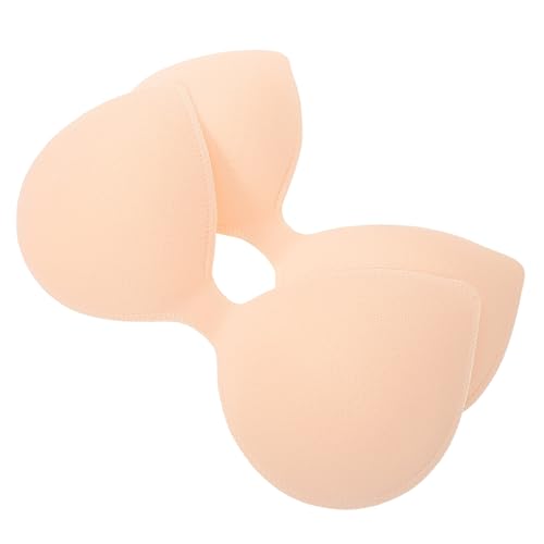 Housoutil Almohadillas Extraíbles para Sujetador Deportivo Mujer, 2 Piezas de Espuma Beige Lavables para Ropa Interior Deportiva, Ideales para Yoga y Viajes