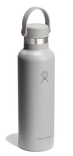 Image of Hydro Flask Water Bottle - Insulated Stainless Steel - Non Spill, Leakproof in 21 Oz Birch Gray