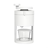 Hosrivae Manuelle rasierte Eismaschine, Handkurbel Ice Crusher Schneekegel und Slushies, tragbarer Eisrasierer für Zuhause, Partys, Camping und Cafés, Weiß, Außenbereich