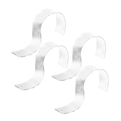 FUNOMOCYA Elegant Belt Display Stand 4pcs Acrylic Belt Holders for Merchandise Showcase