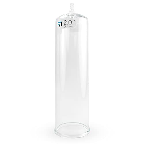 LeLuv Clear Cylinder for Easyop Vacuum Pumps 2 inch Diameter by 8 inch Length with 1/4 inch Barbed Fitting