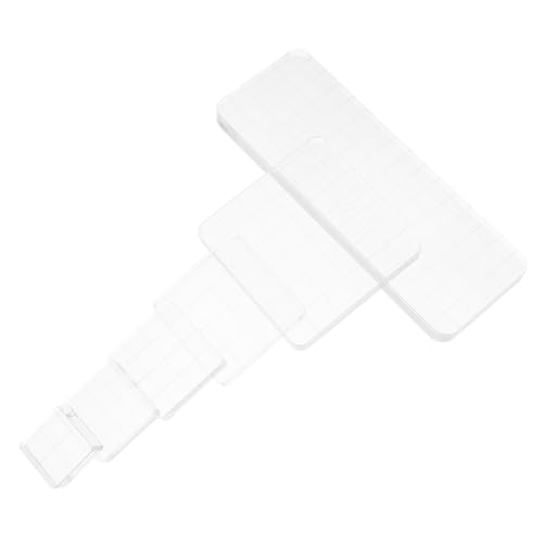 SEWACC Acrylic Stamping Blocks Rectangle with Grid Lines 6pcs Set for Crafting and Scrapbooking