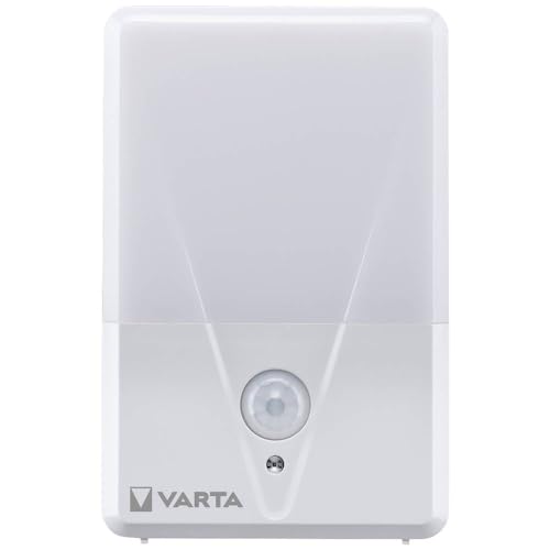 VARTA Nachtlicht mit Bewegungssensor LED inkl. 3x AAA Batterien, Motion Sensor Night Light, einfache Installation: Schraube, Magnet oder 3M-Klebeband, automatische Abschaltung