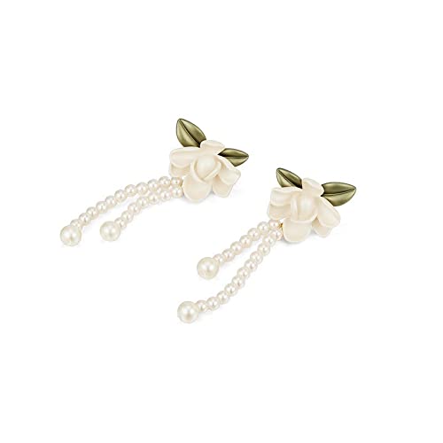 Pendientes de Plata 925 con borlas de flores como regalo sofisticado de joyería para mujer 2