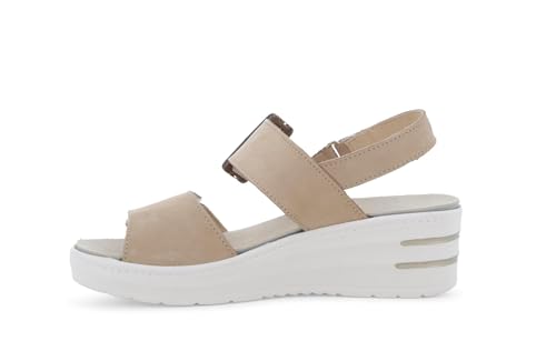 Sandalia de plataforma cómoda Melluso beige de cuerda en 40 4