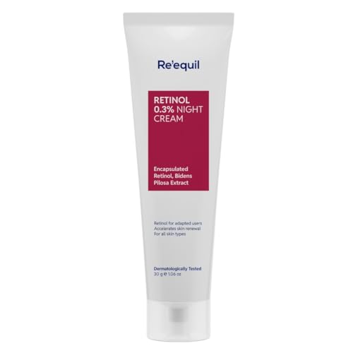 RE' EQUIL 0.3% Retinol Night Cream, Improves Skin Texture, Reduces Acne, Unisex, For All Skin Types, 30G