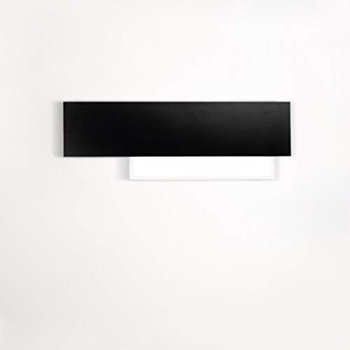 Applique Ge-doha Ap 15w Led 1270lm 3000°k Nero Alluminio Metacrilato Lampada Parete Moderna Interno