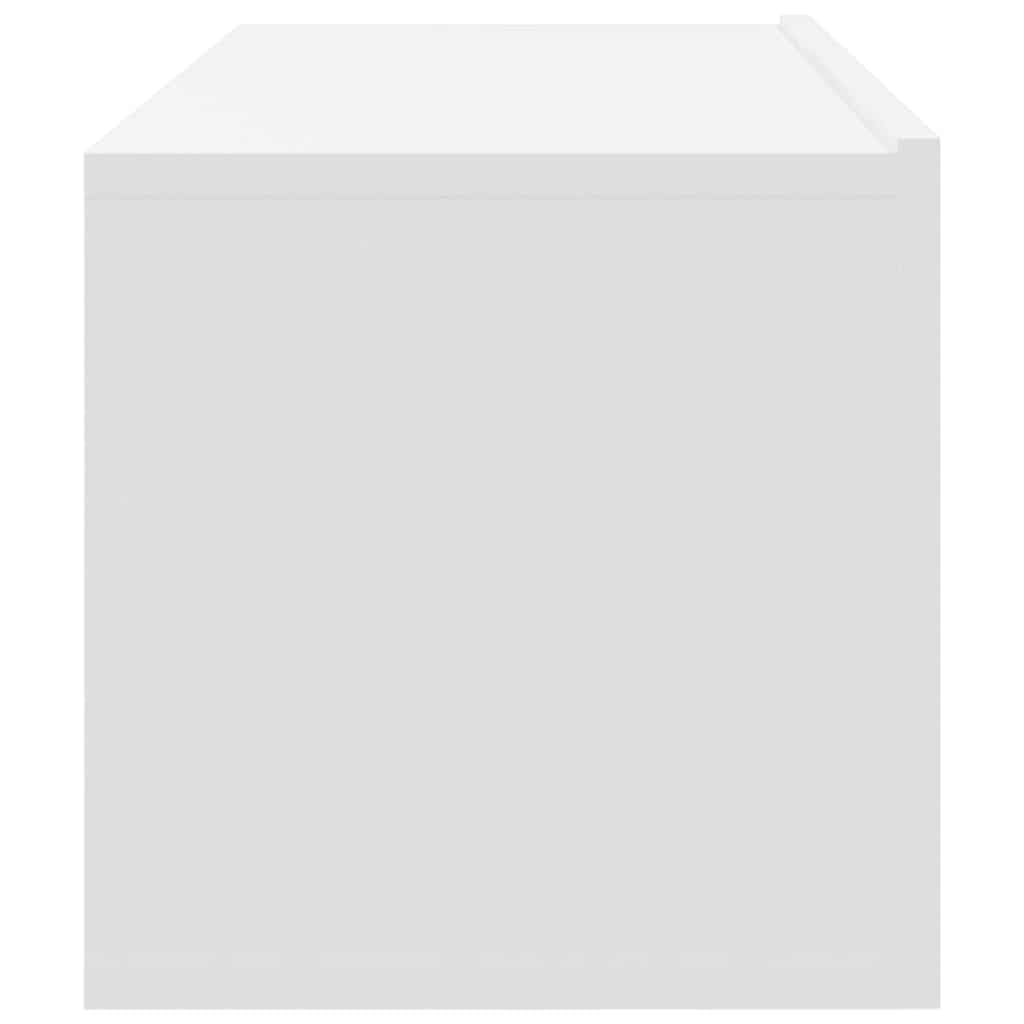 Mobile da parete per TV, set da 2 pezzi, 100 x 30 x 30 cm, bianco