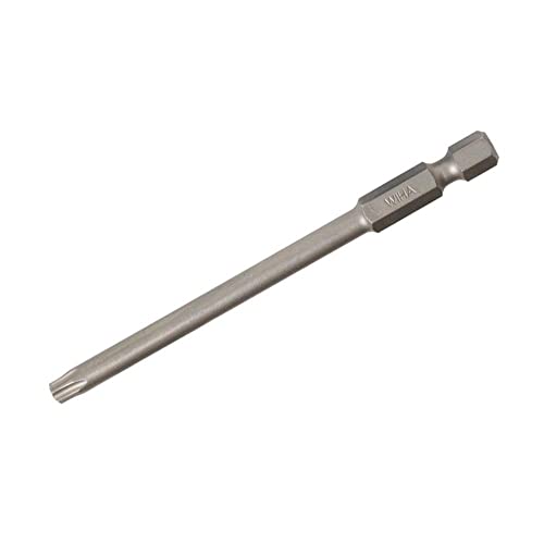 Security Torx Power Bit T10s x 90mm. 5 Bit Pack.