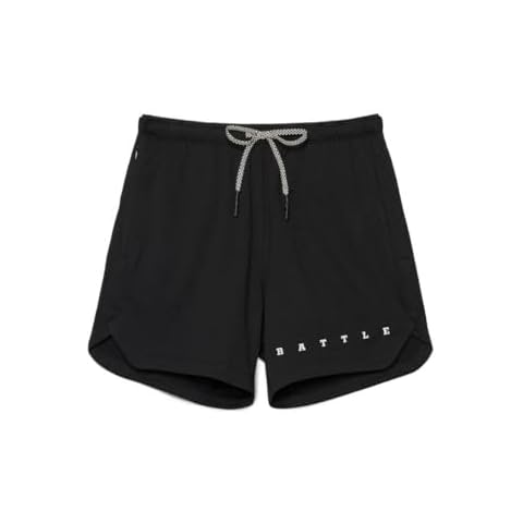 Battle Sports Fly 2.0 Kids Athletic Shorts - Lightweight 6” Inseam Sweat Wicking Drawstring Shorts with Built-in Cell Pocket Black Cover