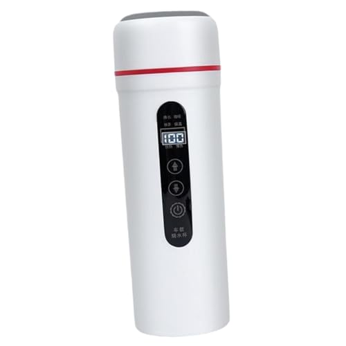 Tetera eléctrica portable 0.4L diseño acero blanco miniatura 7