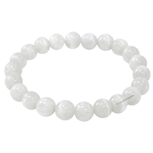 Image of Certified Selenite Bracelet for Women Men with Healing Crystal