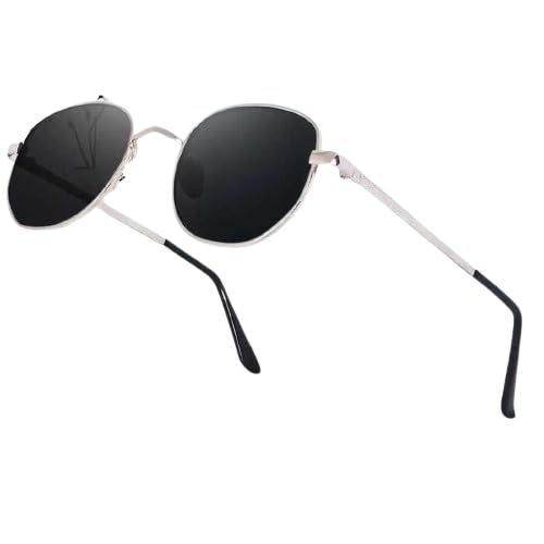 Stylish Men & Women Rectangular Sunglasses | UV protection & Lightweight | Metal Full-frame Sunglasses (Silver)-image-34