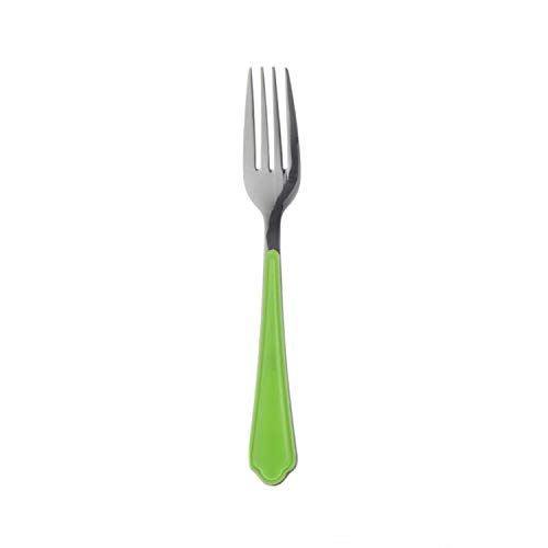 Fourchette de table Portland Rose & Tulipani verte en inox style bistrot