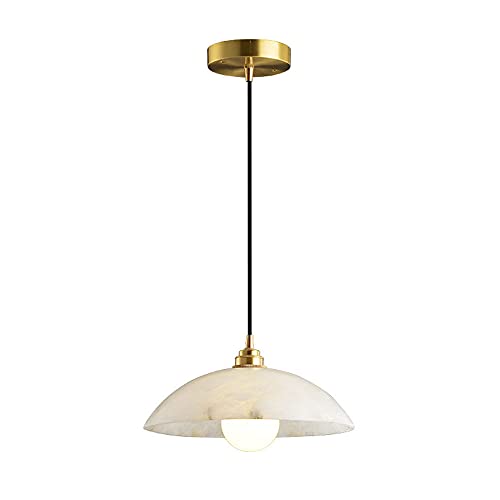 Lustre suspendu en cuivre complet et marbre NAMFHZW, design chic et élégant E27