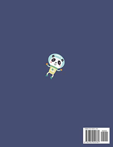Sketchbook: A Cute Space Panda Kawaii Sketchbook for Kids: 100 Pages of 8.5" x 11" Large Blank Paper for Drawing, Doodling Painting or Sketching (Painting Sketchpad) image 4