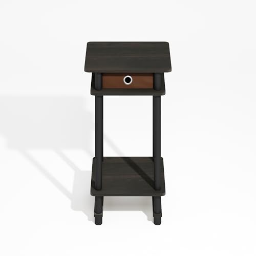 Furinno Turn-N-Tube Toolless 3-Tier Compact Side Table, Black Espresso - image 6