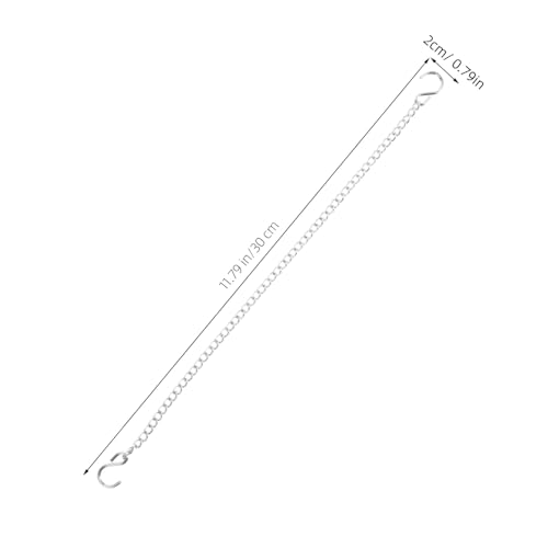 Image of Neon Hanging Chain for Signs and Posters Waterproof Metal Chain with Hooks 10-Piece Set for Indoor /Outdoor Use for Plant Hangers Bird Feeders and Decorative Displays