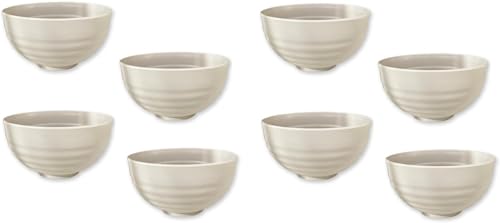 BRICOMIRAS Tazas desayuno grandes 450ml, juego de cuencos desayuno libre de BPA, tazones para cereales, cuenco cereales desayuno saludable, cuenco desayuno irrompible apto lavavajillas (8, Marrón)