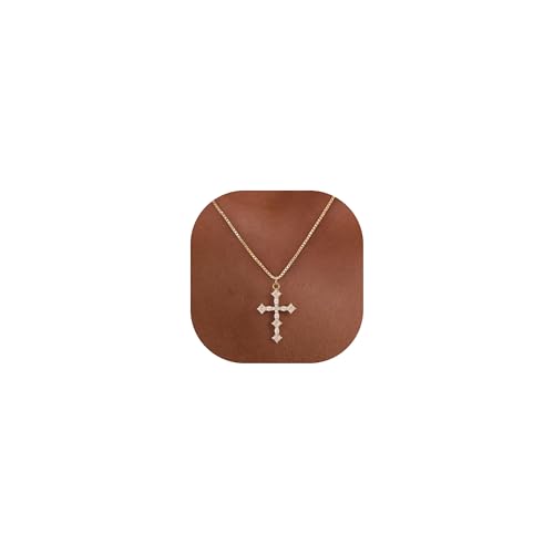 Image of embroidery Cross Necklace Y2K, Cross Necklace for Women, Gothic Fashion Accessory for Men and Women, Pendant for Alternative Style Wear, Daily and Special Occasion