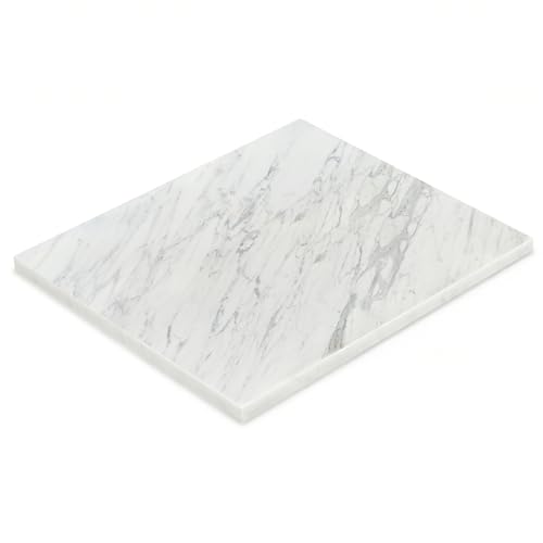 Diflart Natural Marble Pastry Board for Kitchen, 16x20 Inch,...
