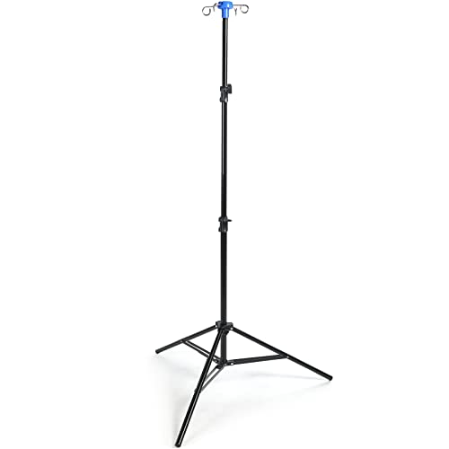 Support de barre IV pliable et portable à 4 crochets pour fauteuil et lit