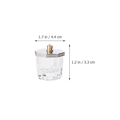 Set de 10 Vasos de Vidrio para Uñas con Tapas Octagonales y Pinceles para Manicura miniatura 7