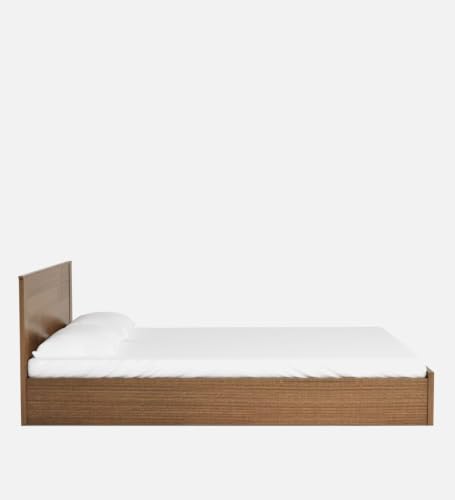 Image of Mintwud Pepperfry Engineered Wood Queen Size Bed with Box Storage for Bedroom Living Room Home | Wooden Double Bed Cot Palang Furniture (Walnut Bronze Finish)