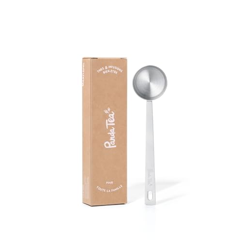 Panda Tea - Cuillère Doseuse pour le vrac en Inox - Petite Cuillère à Thé 15ML - Accessoires Thé en Vrac - Acier Inoxydable 18/10 Haute Qualité - Idéal...