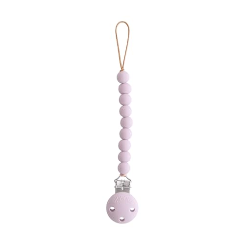 Image of mushie 100% Silicone Baby Pacifier Clip BPA Free | Hera (Soft Lilac)
