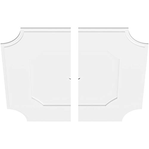 Image of Ekena Millwork CMP38LE2-01000 Locke Architectural Grade PVC Contemporary, Two Piece Urethane Ceiling Medallions 38 inchOD x 1 inchID x 22 3 /4 inchC x 1 inchP