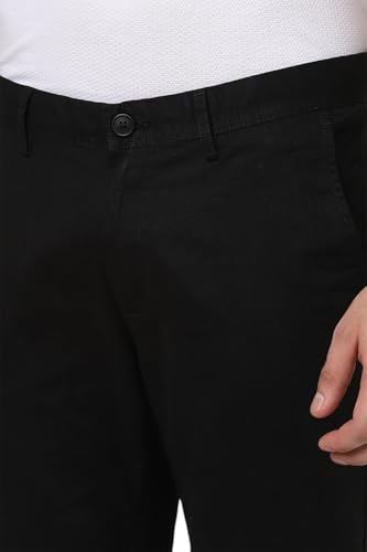 Image of Peter England Men's Slim Fit Mid Rise Super Chino Casual Trouser